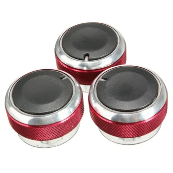 

One set Heater Air Aluminium Control Konb Buttons For Ford For Focus For C-Max For S-Max ST