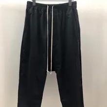 Owen Seak, мужские повседневные шаровары, хлопковая Готическая Мужская одежда, спортивные штаны, летние женские укороченные штаны, свободные черные штаны, размер XL