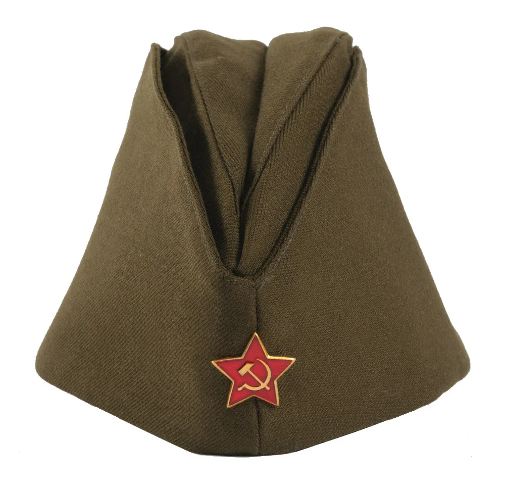

WWII USSR SOVIET MILITARY ARMY GARRISON CAP WITH BADGE XL-35381