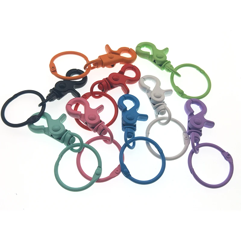 5pcs/lot Keyring Keychain Split Ring With Lobster Clasp Key Rings Women
