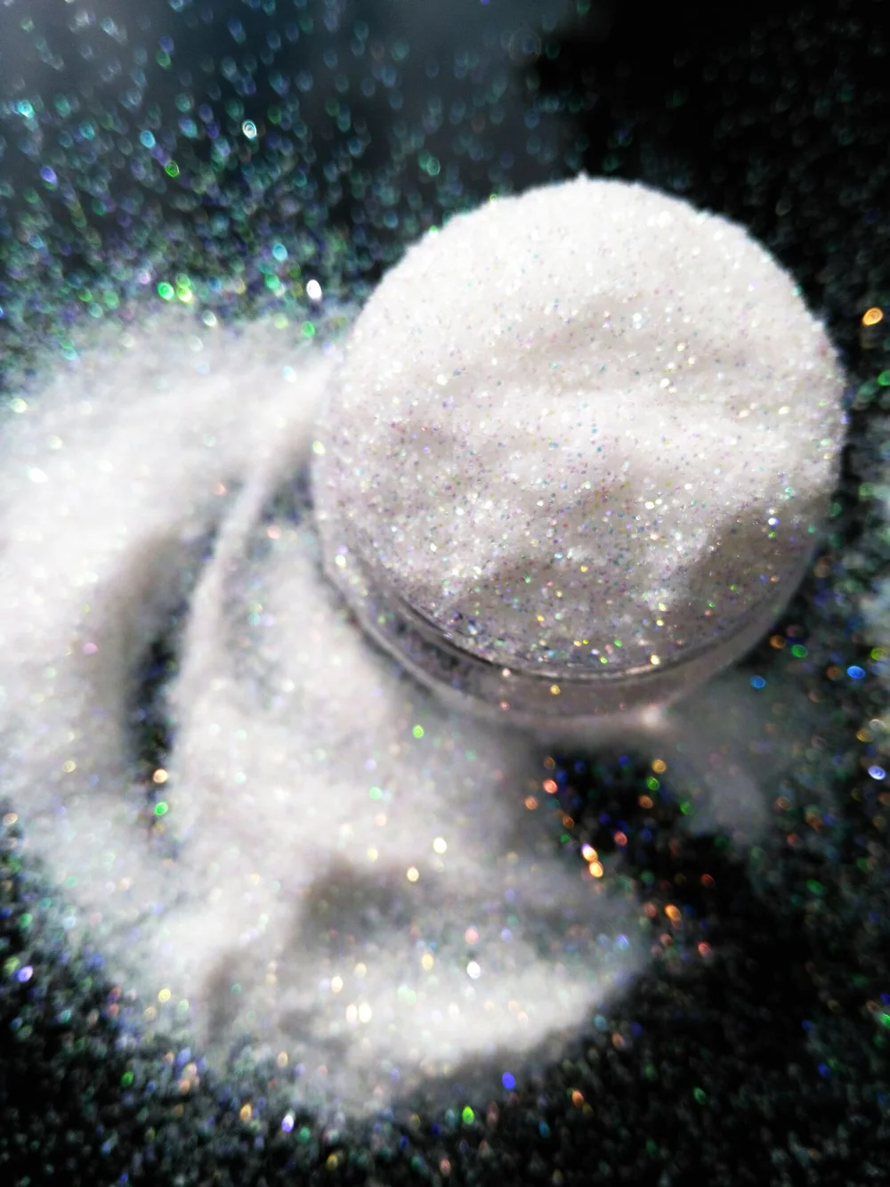 5g Pot White Holo Ultra Fine Glitter .008 - Craft Beautiful Glitter Nail art ice cream Sunday For Acrylic & Gel Application