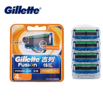 

Gillette Fusion Proglide Power Razor Blades Electric Razor Shaving Blades for Men Face Care Replacement Heads on Razors 4 Pcs