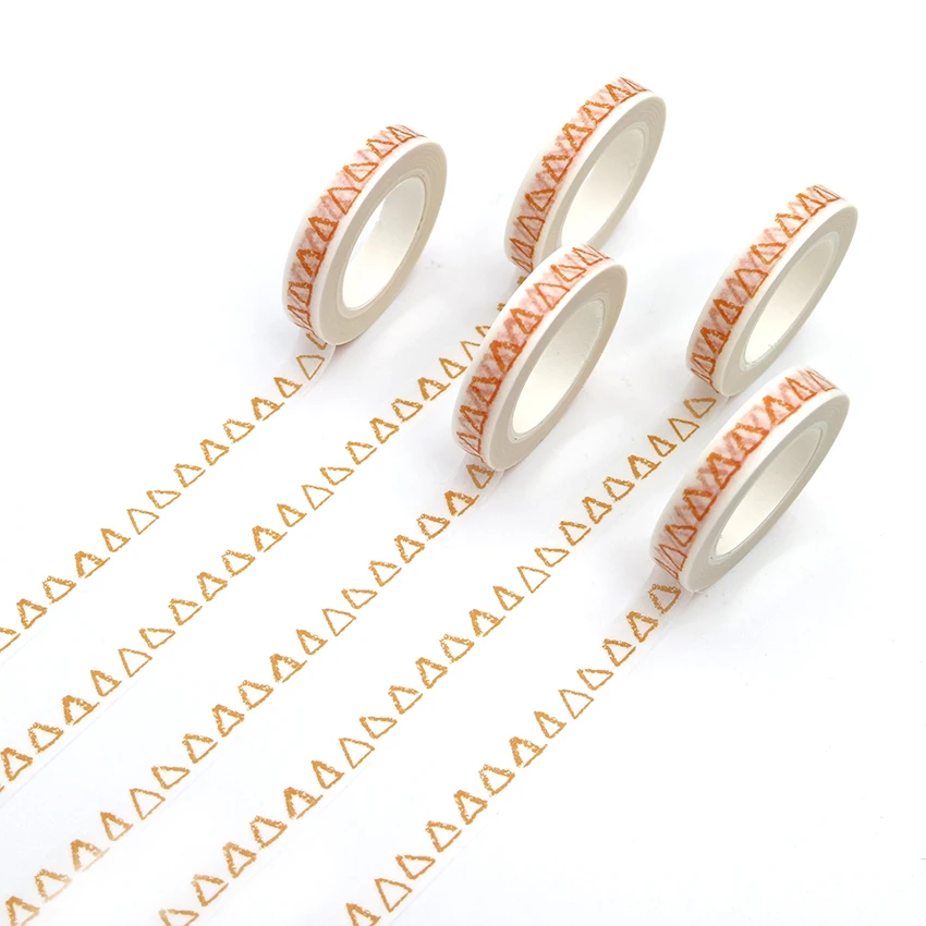 1 PCS Creative Hand drawn Triangle Washi Tape Pattern Masking Tape