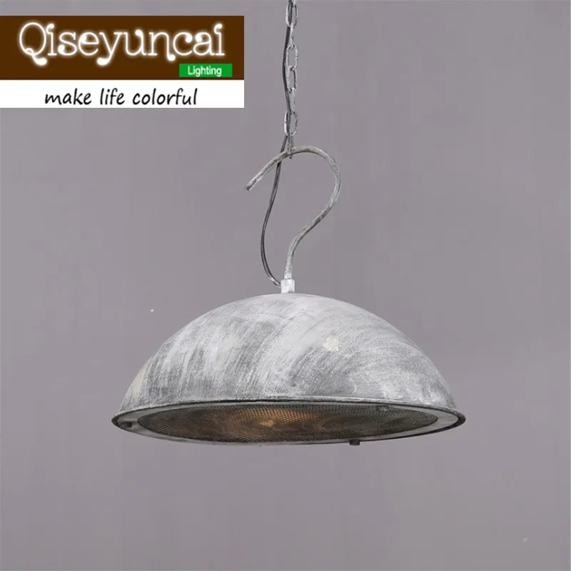 

Qiseyuncai Metal Pendant Light Loft Antique Barn Hanging Lighting Fixtures Vintage Industrial Warehouse Pendant Lamp