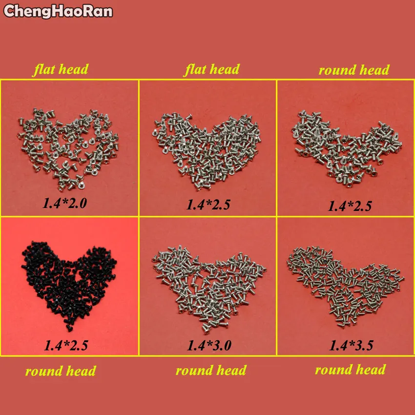 Полный набор винтов ChengHaoRan 1 4 для смартфонов Antroid 4x2 5 3 0 с круглой/плоской головкой