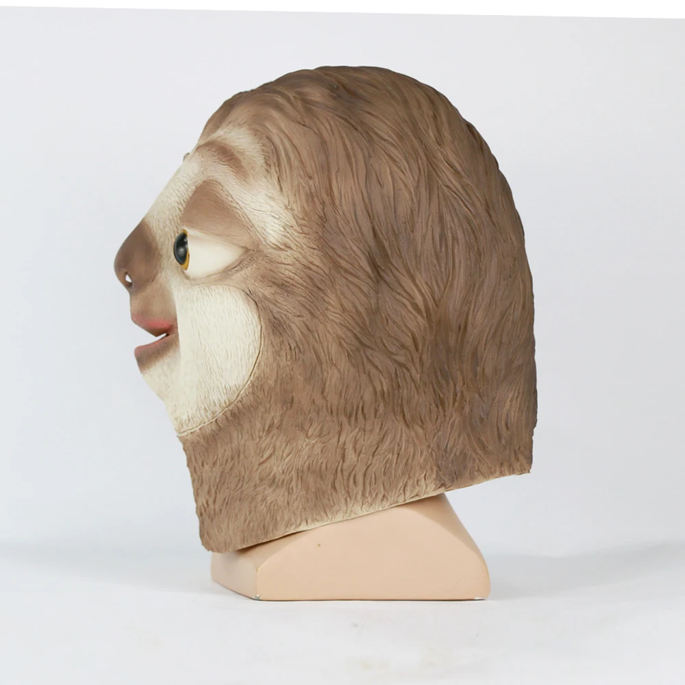 Latex Sloth Mask Zootopia Flash Sloth Mask Complete Latex Animal Head Mask Halloween Party Cosplay Prop Accessories Toys (4)
