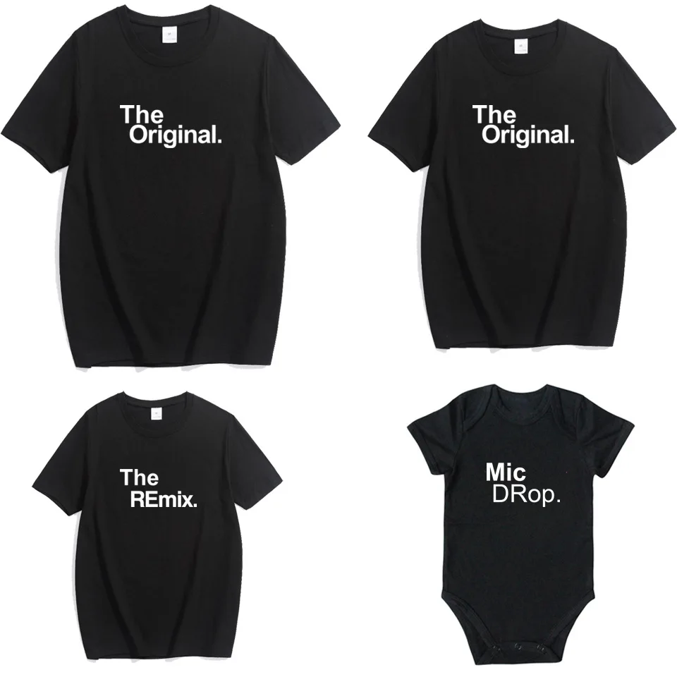 Г., новые модные одинаковые комплекты для семьи оригинальные футболки для всей семьи с буквенным принтом Одежда для Отца и Сына Детский комбинезон