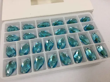 

Aquamarine Color Teardrop sew on buttons Silver base crystal glass stone 2holes.7x12mm 11x18mm 13x22mm 16x25mm 17x28mm 22x38mm