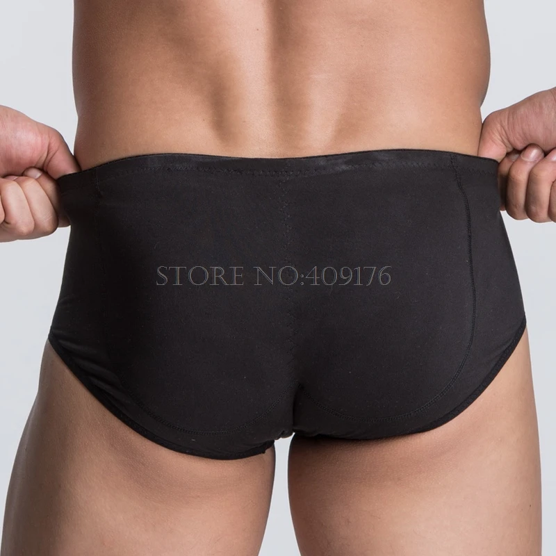 PRAYGER Men Sillicon Pads Butt Lifter Control Panties Removable Inserts Shaper Padded Enhancement Cotton Underwear