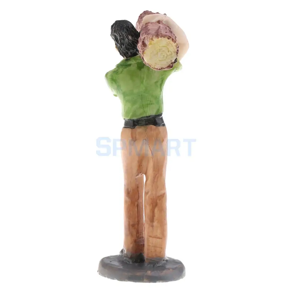 Sand Table Scene Woodcutter Timberjack Figure People Model for DIY Layout Landscape Scenery Diorama Accessory