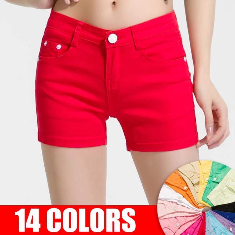 

KarSaNy White Jean Shorts Women Summer Elastic Mini Short Pants Female Casual Shorts Women Denim Short Jeans Women's Summer