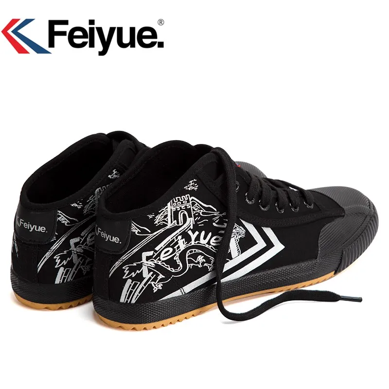 Kaufen Feiyue neue Hohe Schwarze schuhe Kungfu Retro Martial Arts Schuhe frauen männer turnschuhe