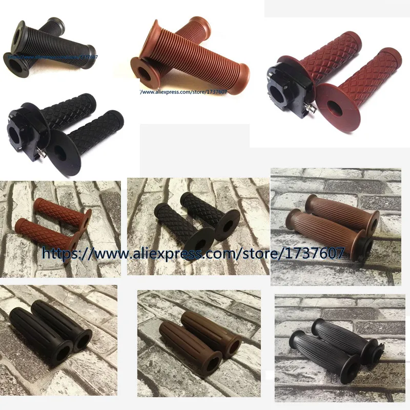 1pair Vintage motorcycle 7/8" 22MM Motorcycle handlebar grip handle bar