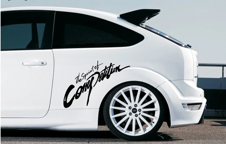 カスタム車のステッカーパーソナリティサイドドアのポスト運動ステッカー車フード手紙白と黒 Custom Car Stickers Car Stickercar Hood Aliexpress