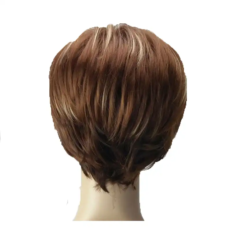 Hairjoy Women Synthetic Hair Wig Brown Blonde Highlight Layered