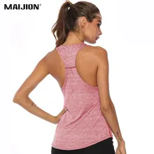 MAIJION женские спортивные майки для йоги, безрукавки для фитнеса, рубашки для йоги, быстросохнущие спортивные майки для бега, футболки для тренировок