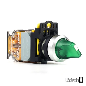 

5 PCS Push button switch Selector switch Short handle 2-Position LED Momentary Waterproof IP65 LA115-B2-11XD-G31