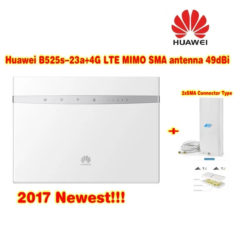 Разблокированный беспроводной маршрутизатор 300 Мбит/с Huawei B525 4G LTE Cat6 CPE с антенной