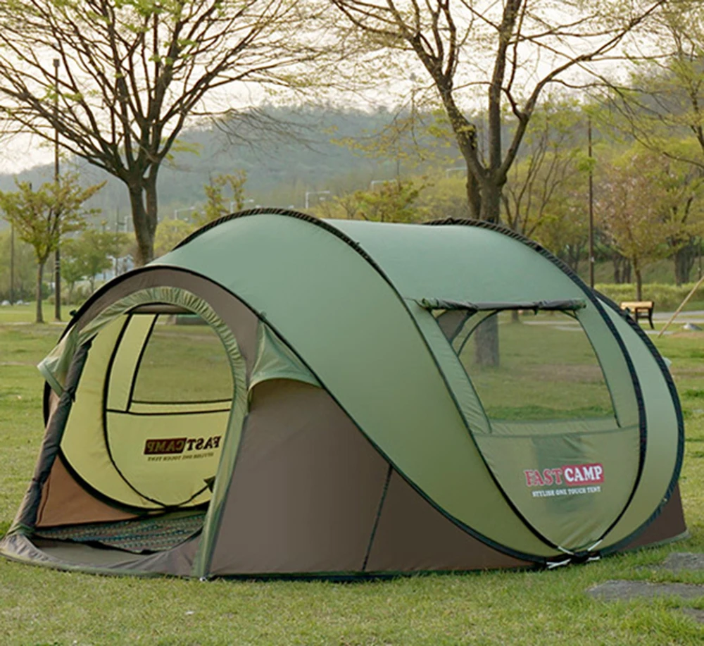 

Pop Up Automatic Speed Open 3-4 Person Ultralarge Anti-UV Self-driving Tour Park Playing Camping Tent Beach Tent