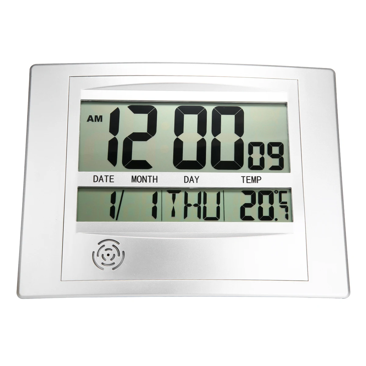1pcs Temperature Wall Clock Digital LCD Time Display Indoor Home Hanging Living Room Office Decor