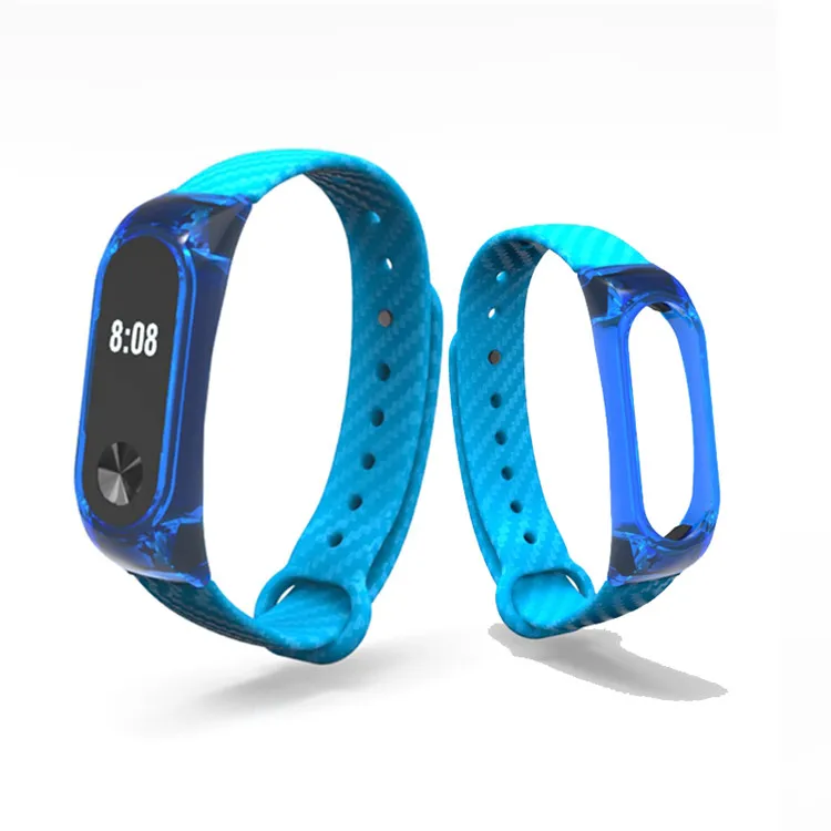 Yuedaer mi band 2 Силиконовый ремешок для Xiaomi mi Band 2 Браслет ремешок для фитнеса трекер спортивный ремешок Замена для xio mi band 2 - Цвет: Blue