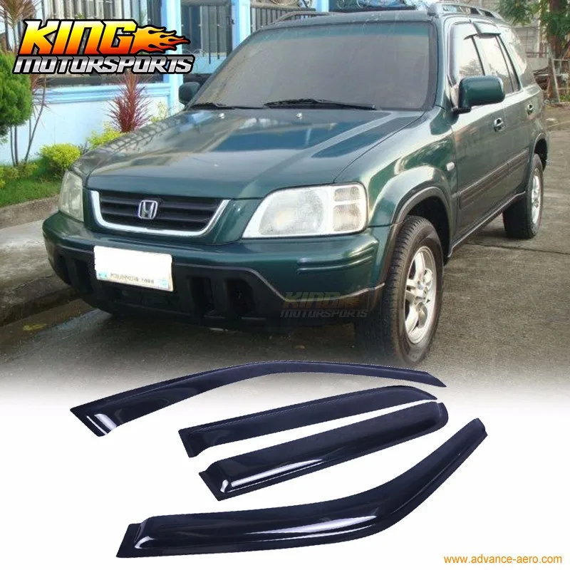 Подходит для 98 99 00-01 Honda CRV CR-V RD SE LX EX 4Dr оконный козырек солнце темный дым 4 шт