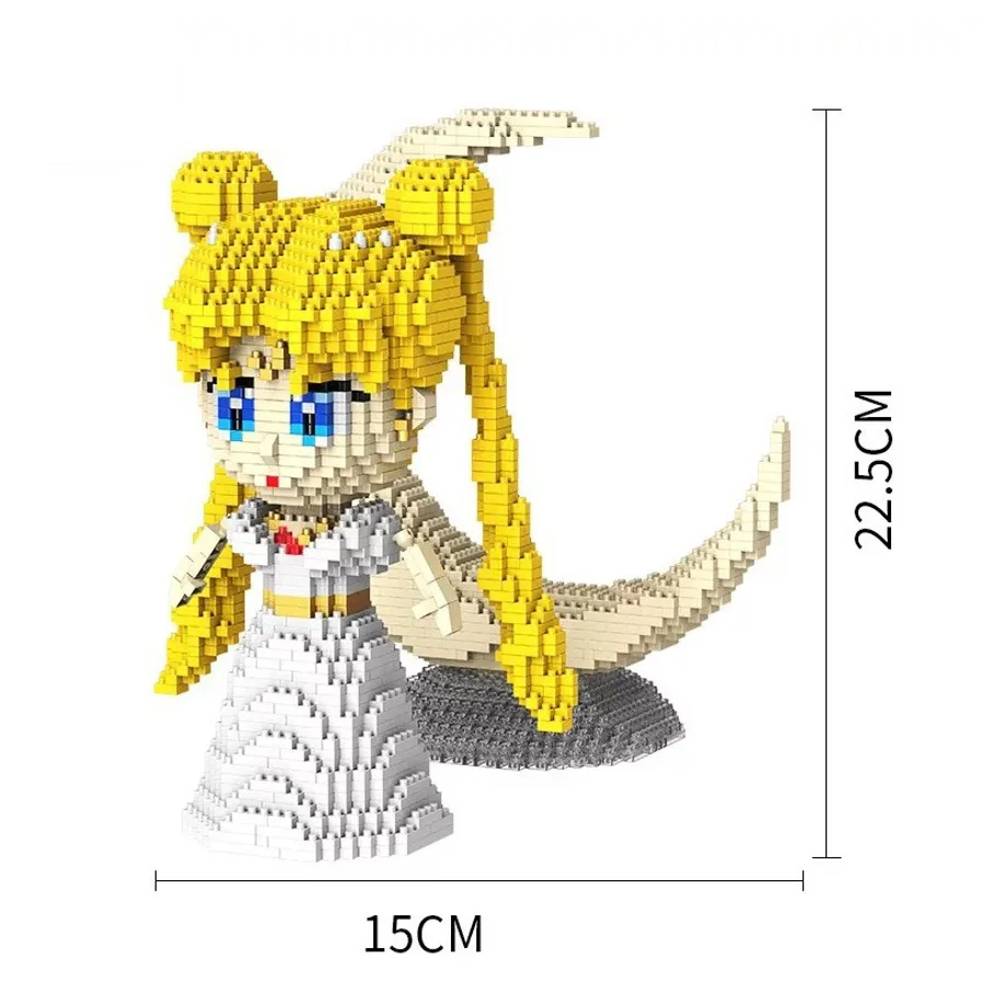 

Assemble Cartoon Figures Moonlight Girl Model Building Blocks Toys Educational Model Bricks Toys for children Gifts