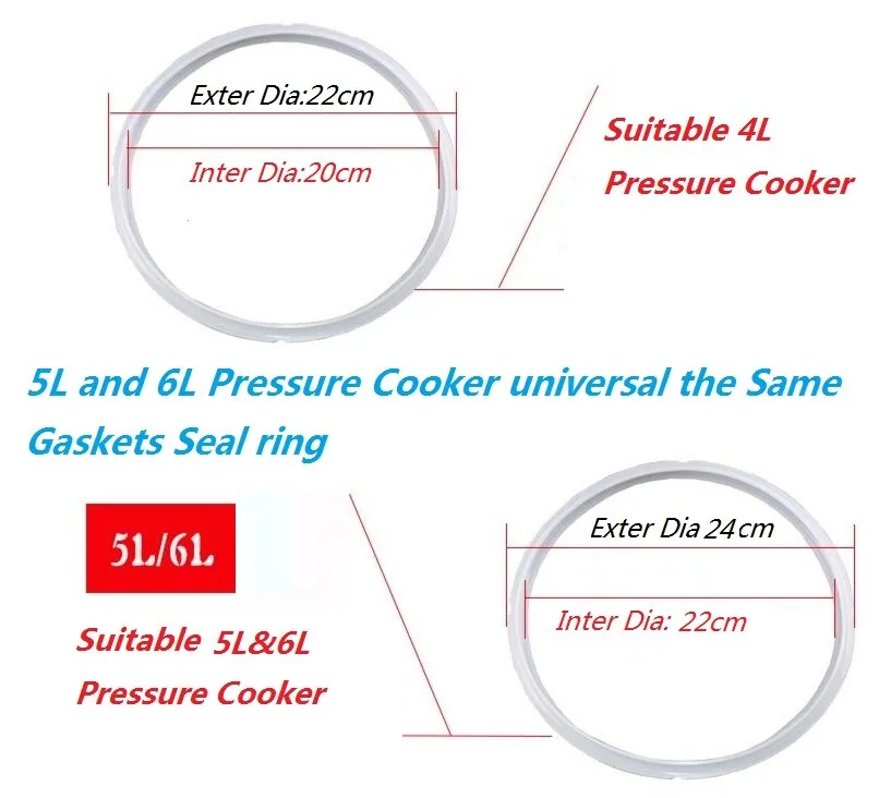 Силовая скороварка уплотнительное кольцо силиконовая прокладка для кастрюль 4& 6QT с 5 дюймовым пароваркой набор из 6 скороварок доступ