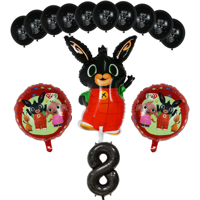 14 шт. 86*60 см Bing Банни фольгированные шары мультфильм кролик шары 30 дюймов номер ребенок 1 2 3 4 5 день рождения Декор поставки игрушки - Цвет: Золотой
