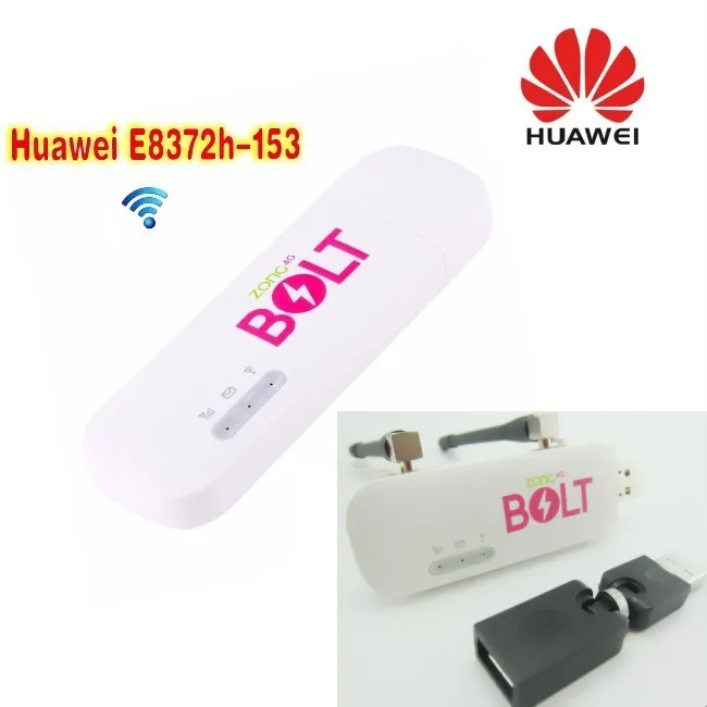 Huawei Wingle E8372h-153 мобильного широкополосного доступа Cat4 LTE USB Wi-Fi модем плюс антенны и usb адаптер