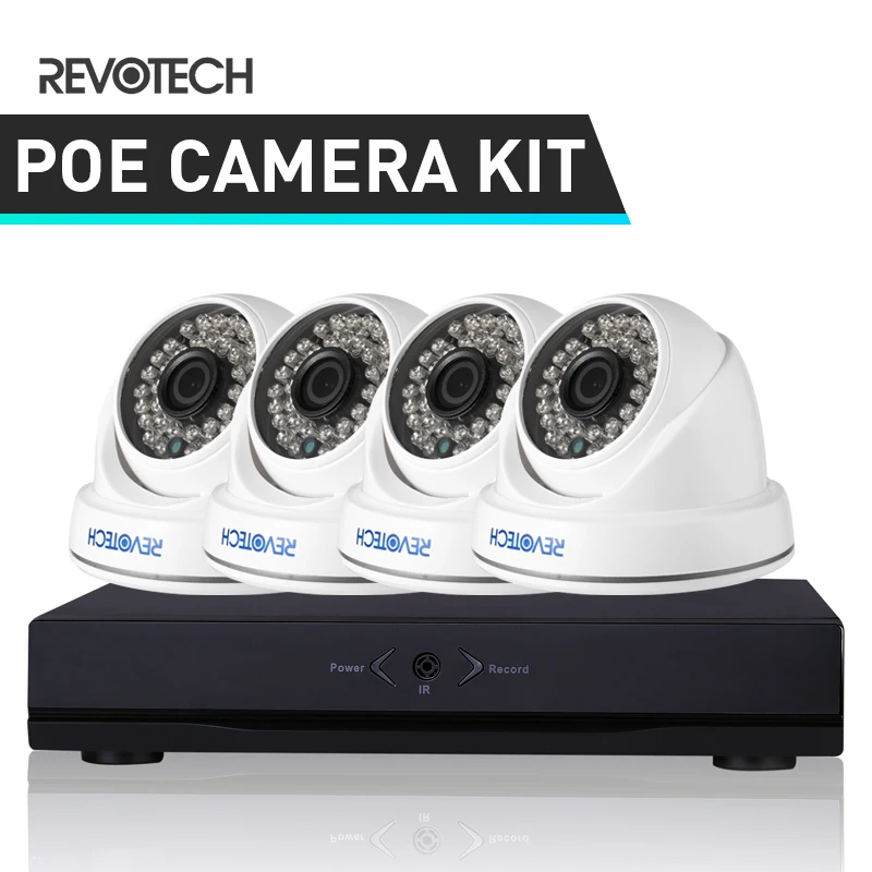 POE 4CH 1080P CCTV IP камера система Комплект HD 4 канала NVR шт 1920x1080P 2.0MP купольная