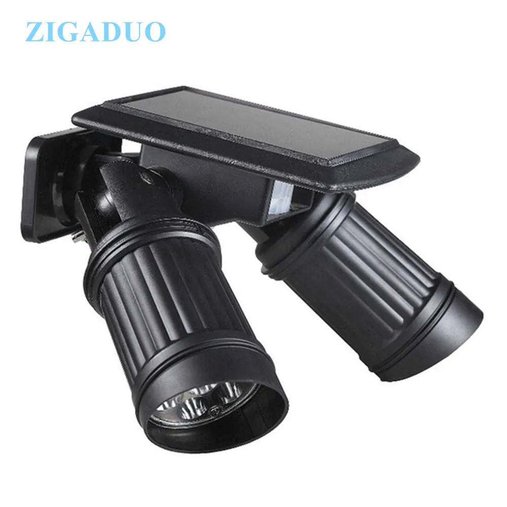 

Newest LED Solar Power Street Light Dual Head PIR Motion Sensor Lamps Garden Security Lamp Outdoor Street Waterproof Wall Lights