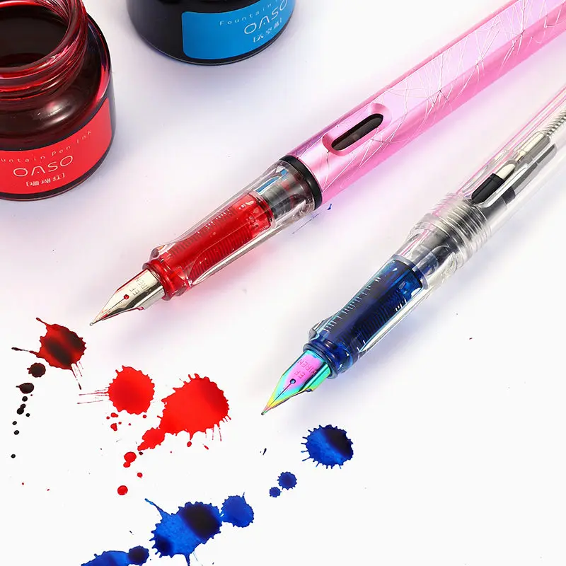 

1PC Candy Color High Quality Fountain Pen Calligraphy Ink Pen Business Writing Signing Pens Office School Stationary 03926