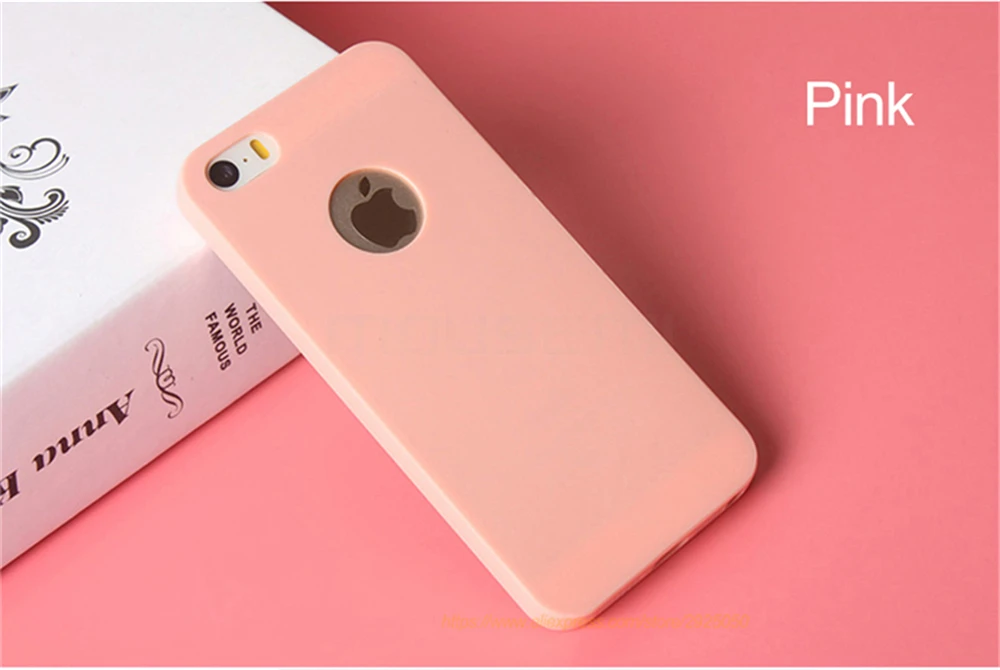 MOUSEMI Phone Cases Silicone 5S se For iPhone Case Candy For iPhone 5s se 5 Case Cute Silicone Pink Soft Luxury Matte Coque 5s 5 (10)