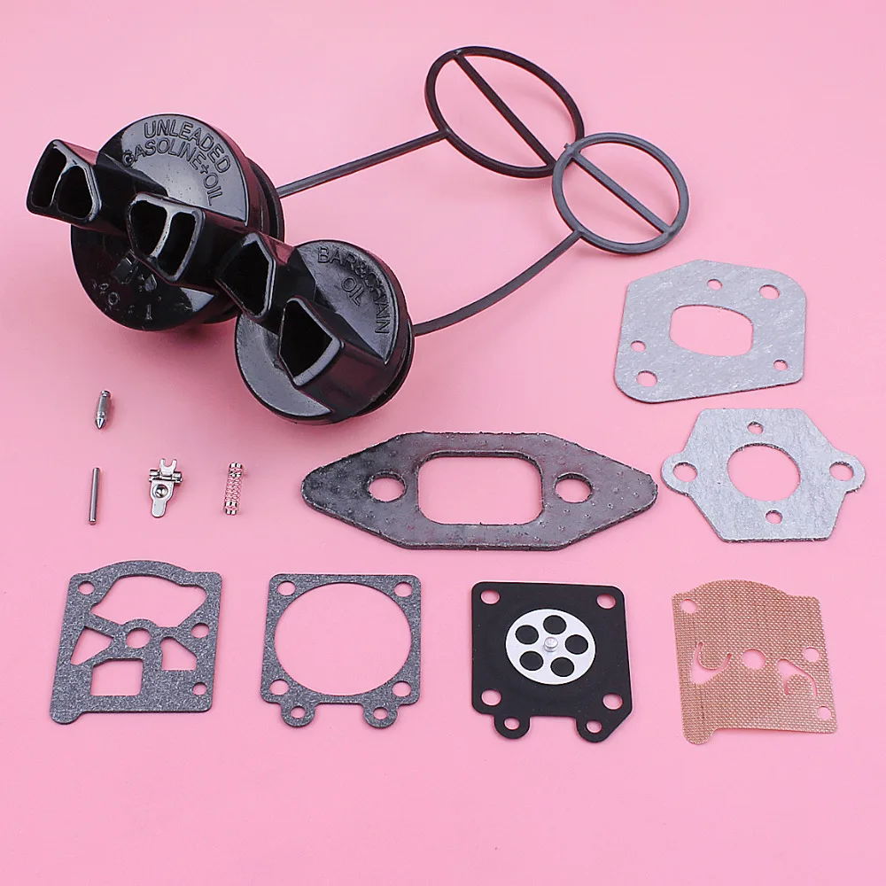 Carburetor Carb Gasket Repair Kit For Partner 350 351 370 Fuel Oil Tank Cap Chainsaw Replacement Spare Part