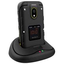 M838 Three Prevention Feature Slim Flip Rugged Waterproof Dual Display Docking Station SOS Torch LED Senior
