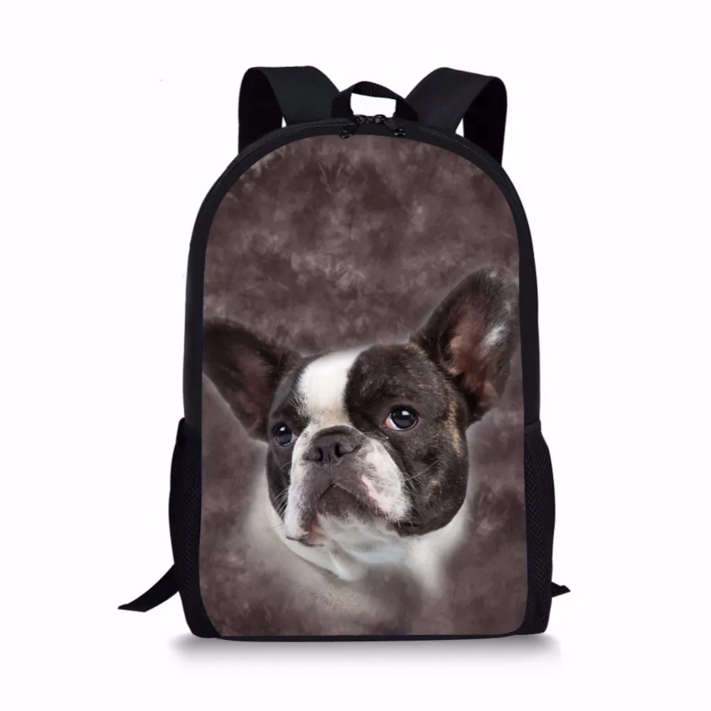 FORUDESIGNS French Bulldog Backpack For Teenager Boys Lion