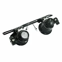 Абсолютно Новая высококачественная двойная лампа с двойным глазом, ювелирный ремонт часов, увеличивающий 2 шт. регулируемый светодиодный увеличительный очки с подсветкой