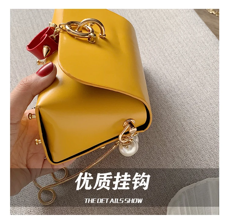 Элегантная Женская Мини жемчужная сумка модная новая качественная кожаная женская дизайнерская сумка с замком на цепочке сумка через плечо