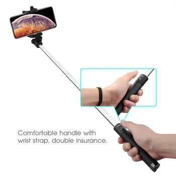 

Mpow iSnap X One-piece Bluetooth Selfie Stick Extendable U-Shape Self-portrait Monopod with Built-in Bluetooth Remote Shutter