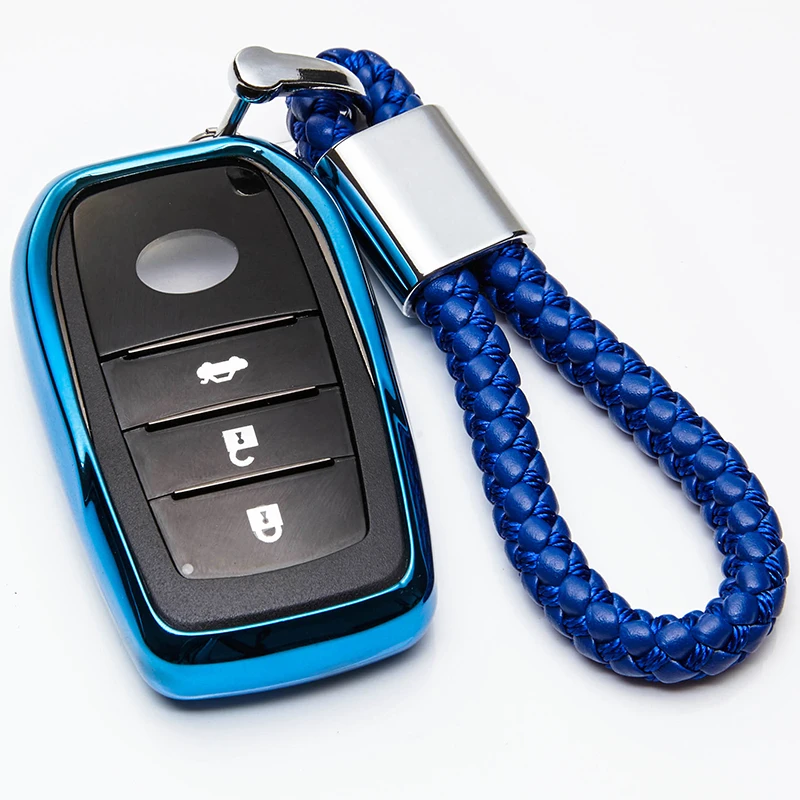 KUKAKEY ТПУ чехол для автомобильного ключа Toyota Avensis Corolla CHR Yaris Prius Camry Land Cruiser Prado 150
