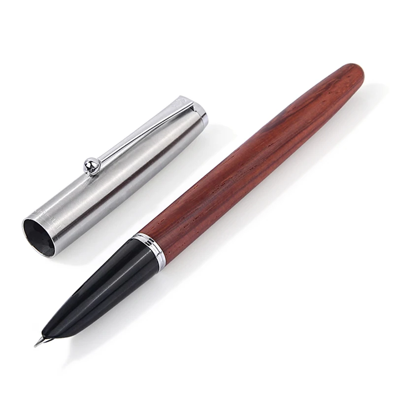 High Quality Classic Wood Fountain Pen 0.38mm Extra Fine Nib Calligraphy Pens Jinhao 51A