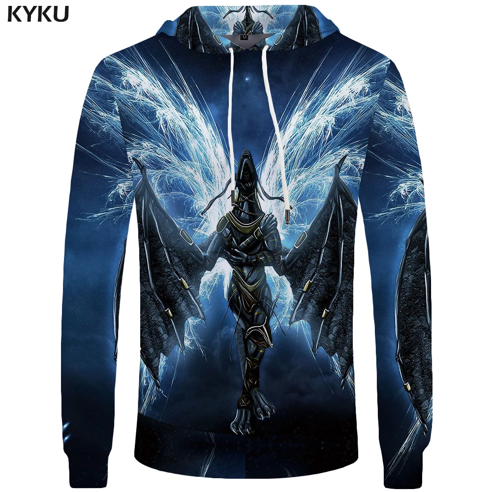 KYKU Lightning Hoodie Men Dragon Sweatshirt Anime Clothes Space 3d ...