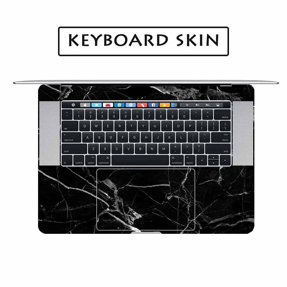 Черная мраморная наклейка для ноутбука наклейка для Apple наклейка для MacBook Pro Air retina 11 12 13 15 дюймов Mac Защитная полная крышка кожи