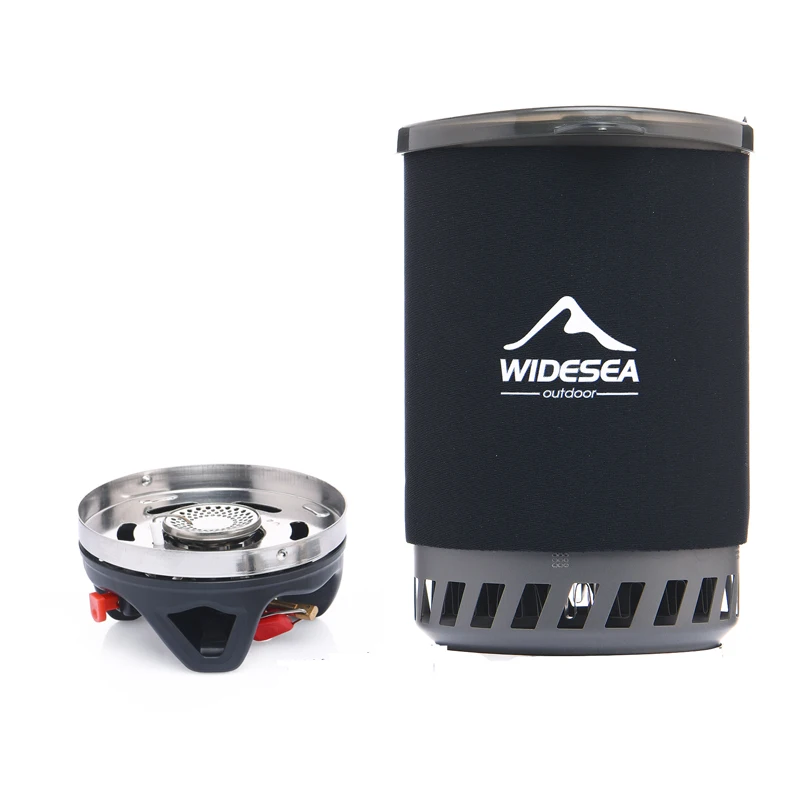  Widesea Gas Burner Camping Stove Outdoor Cookware 1400ML Heat Exchanger Pot Cooking Systerm Tourist - 32943120212