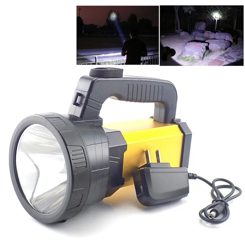 

Portable LED lashlight long range searchlight hand Torch Rechargeable Battery Flash lights lamp Lanterna For fishing camping