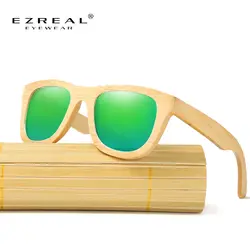 Ezreal дерево Солнцезащитные очки для женщин Рамки ручной бамбука Солнцезащитные очки для женщин Для мужчин деревянный Защита от солнца Очки
