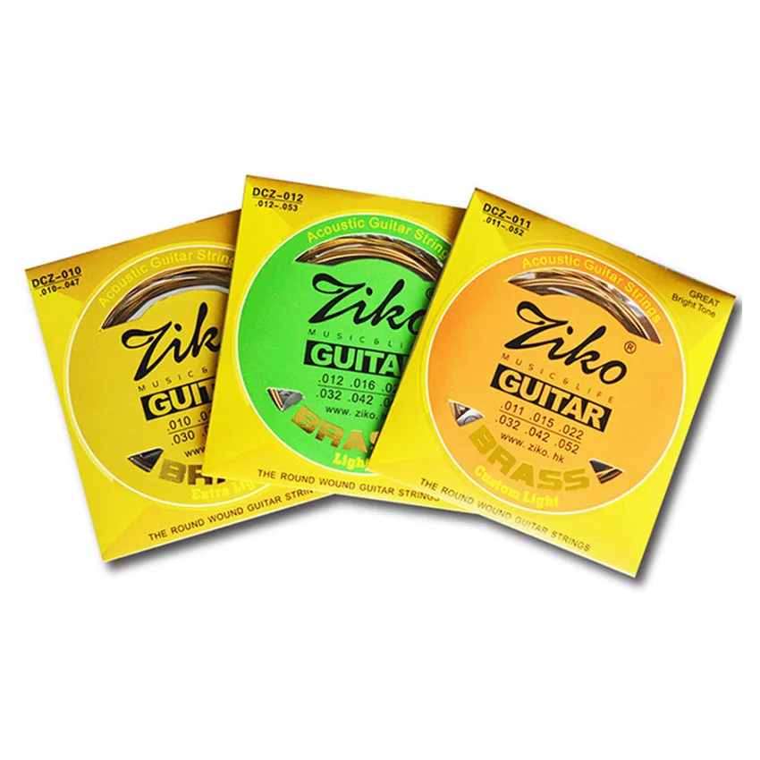 Acoustic Guitar Strings Guitar Accessories ZIKO Acoustic Guitar Strings Brass Carbon Steel Hexagonal Alloy Strings For Acoustic Guitar Accessories Parts