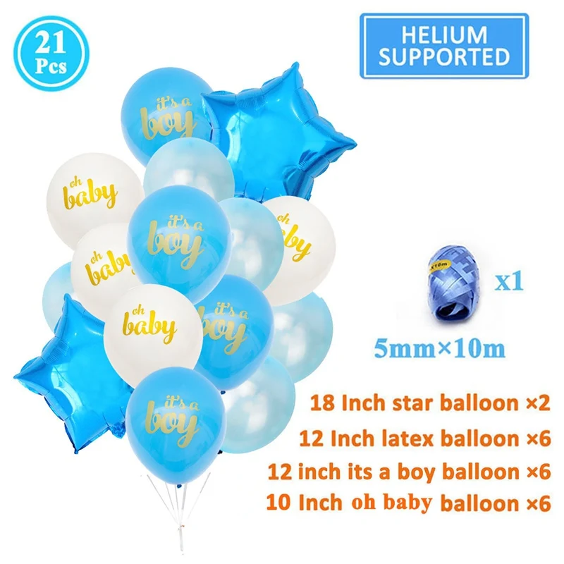 Heronsbill 21 шт. микс 10 дюймов детский душ латекс его мальчик девушка с воздушными