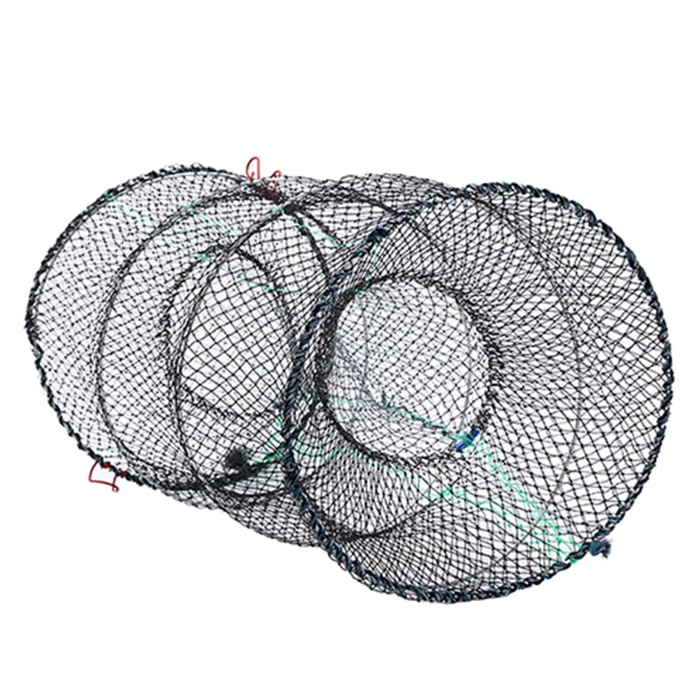 Trampa plegable para pescar de 4 tamaños, red para mantener el cangrejo, langosta, trampa, red para peces, Anguila, gambas, camarones, cebo vivo|Red de pesca| - AliExpress